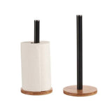 Matt Black Iron Bamboo Paper Holder