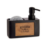 Matt Black Soap Dispenser Wood Painting