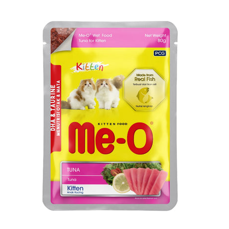Me-O Pouch Kitten - Tuna In Jelly 80gm (Pack of 48)