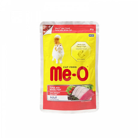 Me-O Pouch Adult - Tuna With Fish In Jelly 80gm (Pack of 48)