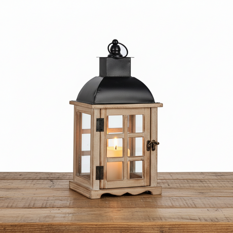 Medium Natural Wood Candle Holder