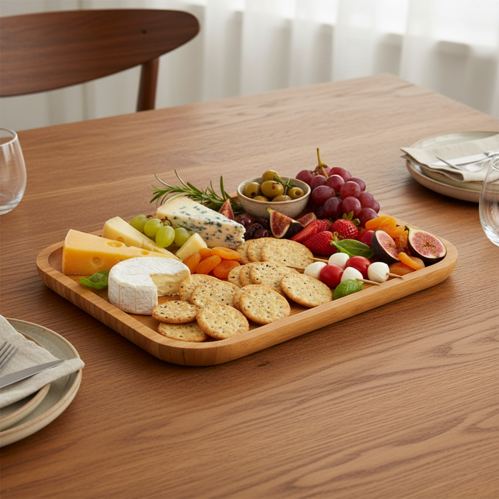 Medium Squared Bamboo Plate