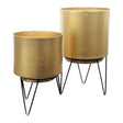 Flower Pot With Wire Stand x2