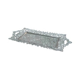 Metal Serving Tray Silver 42cm