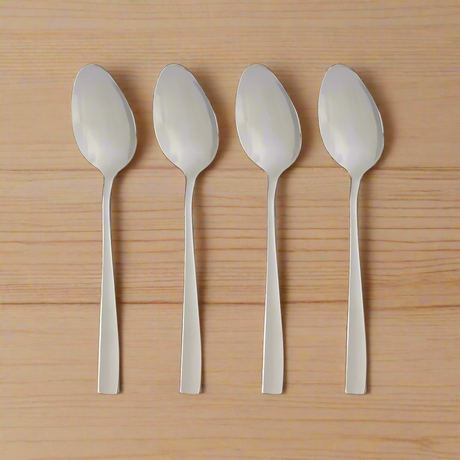 Metal Table Dessert Spoons Silver (Set of 4)