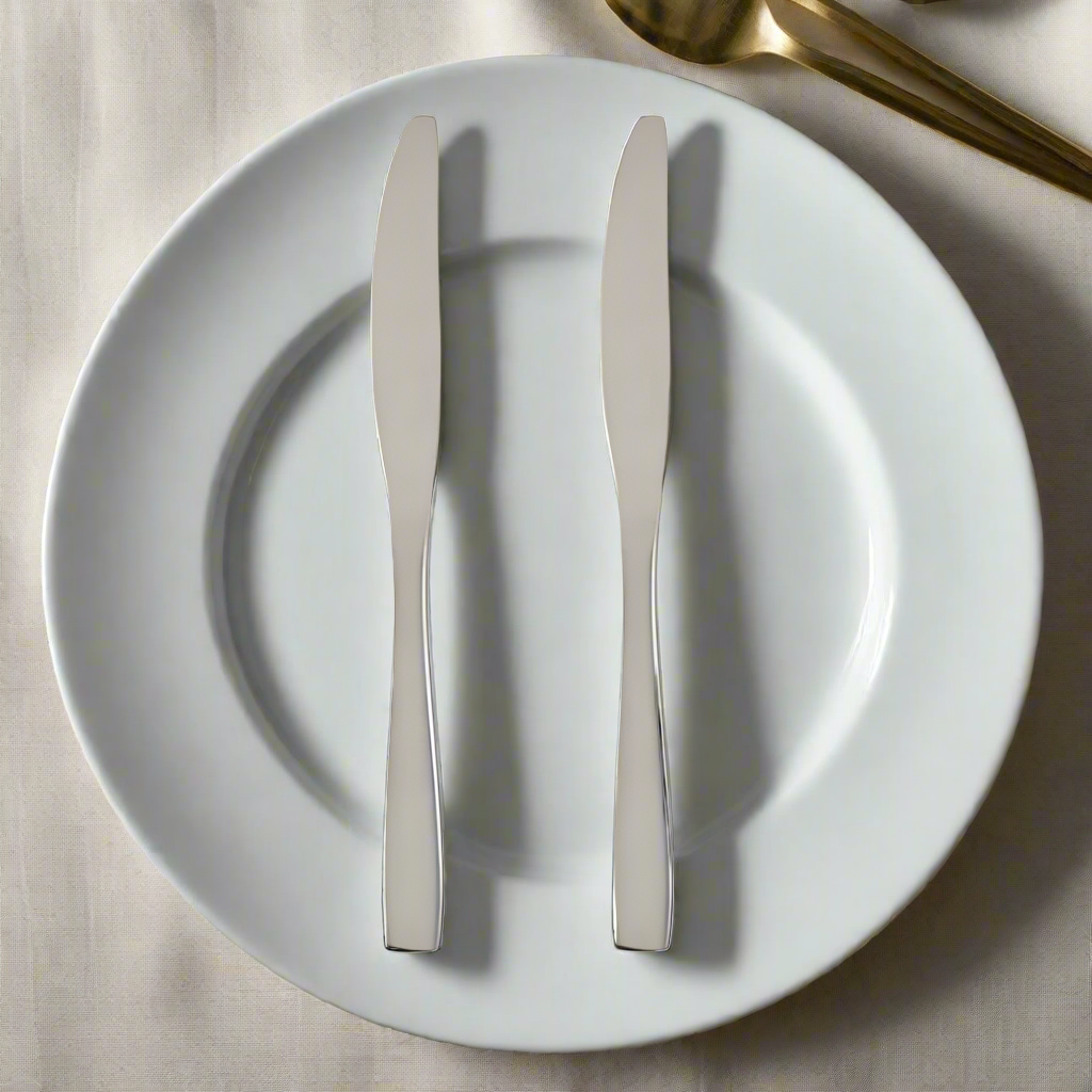 Metal Table Metal Knives Silver (Set of 2)