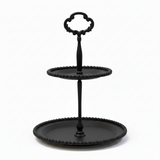 Metal White 2 Tiers Cake Stand