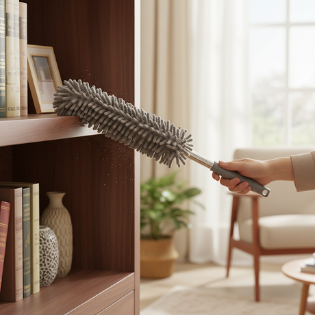 Microfiber Handle Metallic Duster