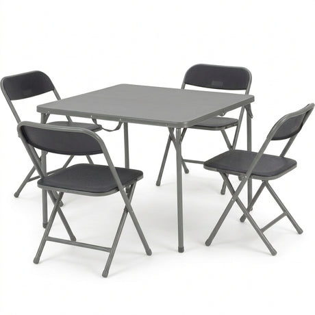 Modern 4-Person Dining Table and Chair Set.