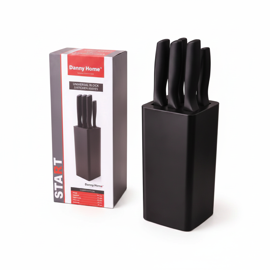 Black Knife Set 6 Pcs