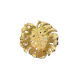 Monstera Leaf Dry Fruit Serving Tray Antique Gold Large