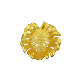 Monstera Leaf Dry Fruit Serving Tray Gold Large