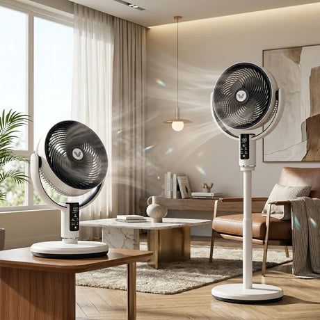 Multi Functional Rechargeable Standing Fan Adjustable Height