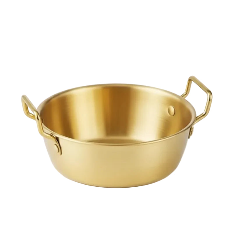 Rice Serving Pot Gold 17 x 6 cm