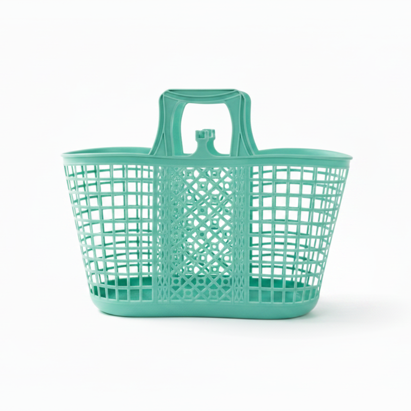 Multi Purpose Plastic Storage Basket Sea Green