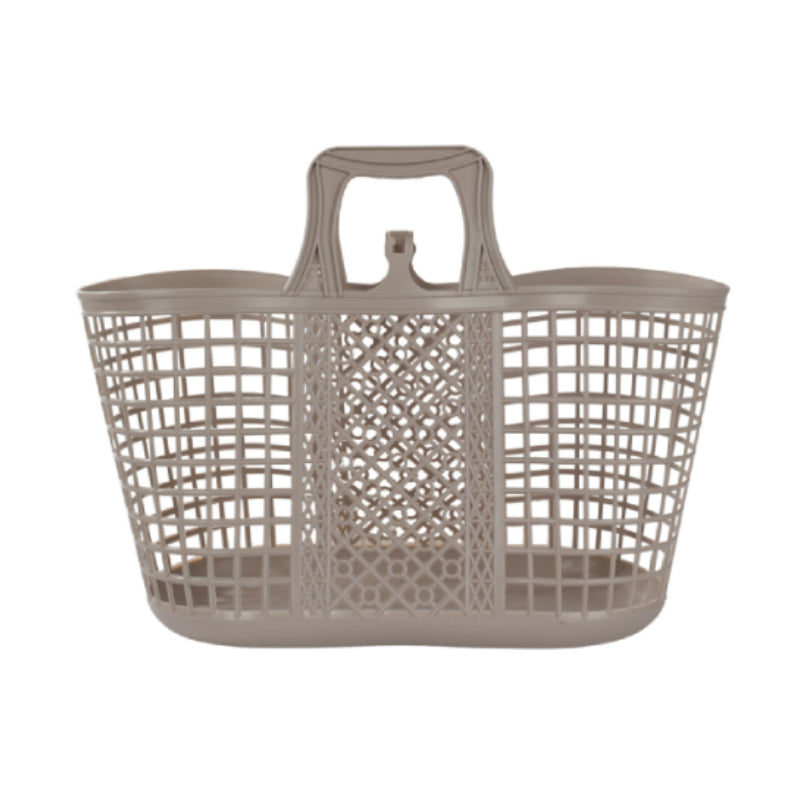 Multi Purpose Plastic Storage Basket Beige