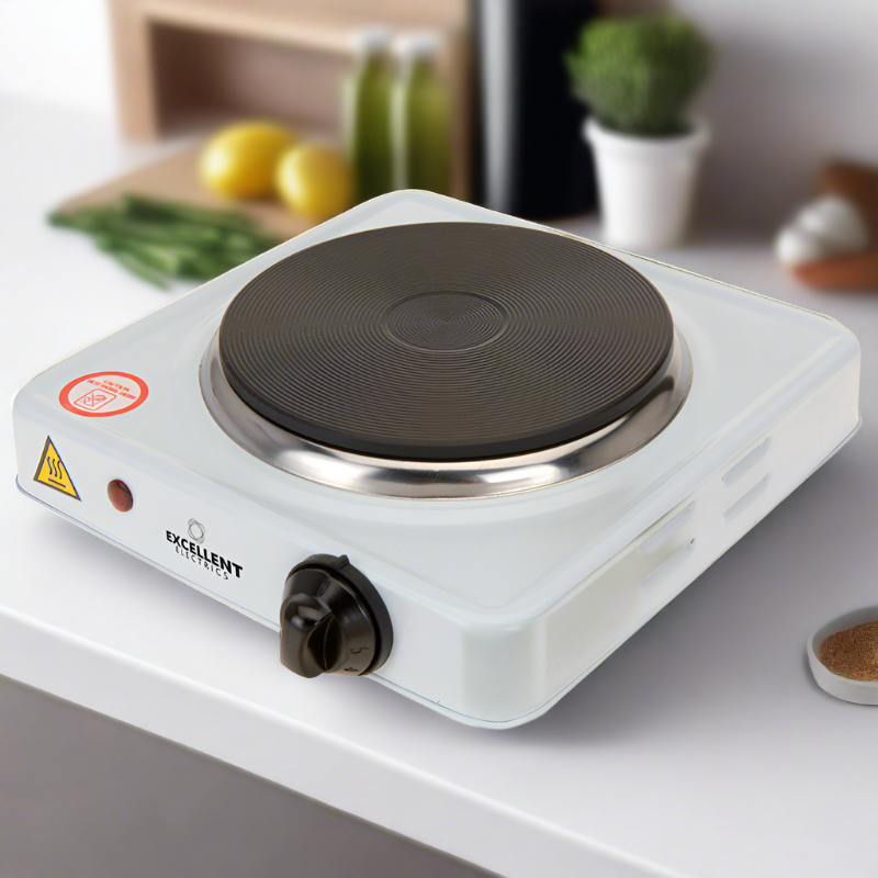 Electric Hotplate Single White 1000W