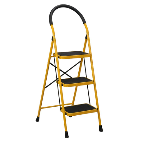 3 Step Folding Iron Ladder