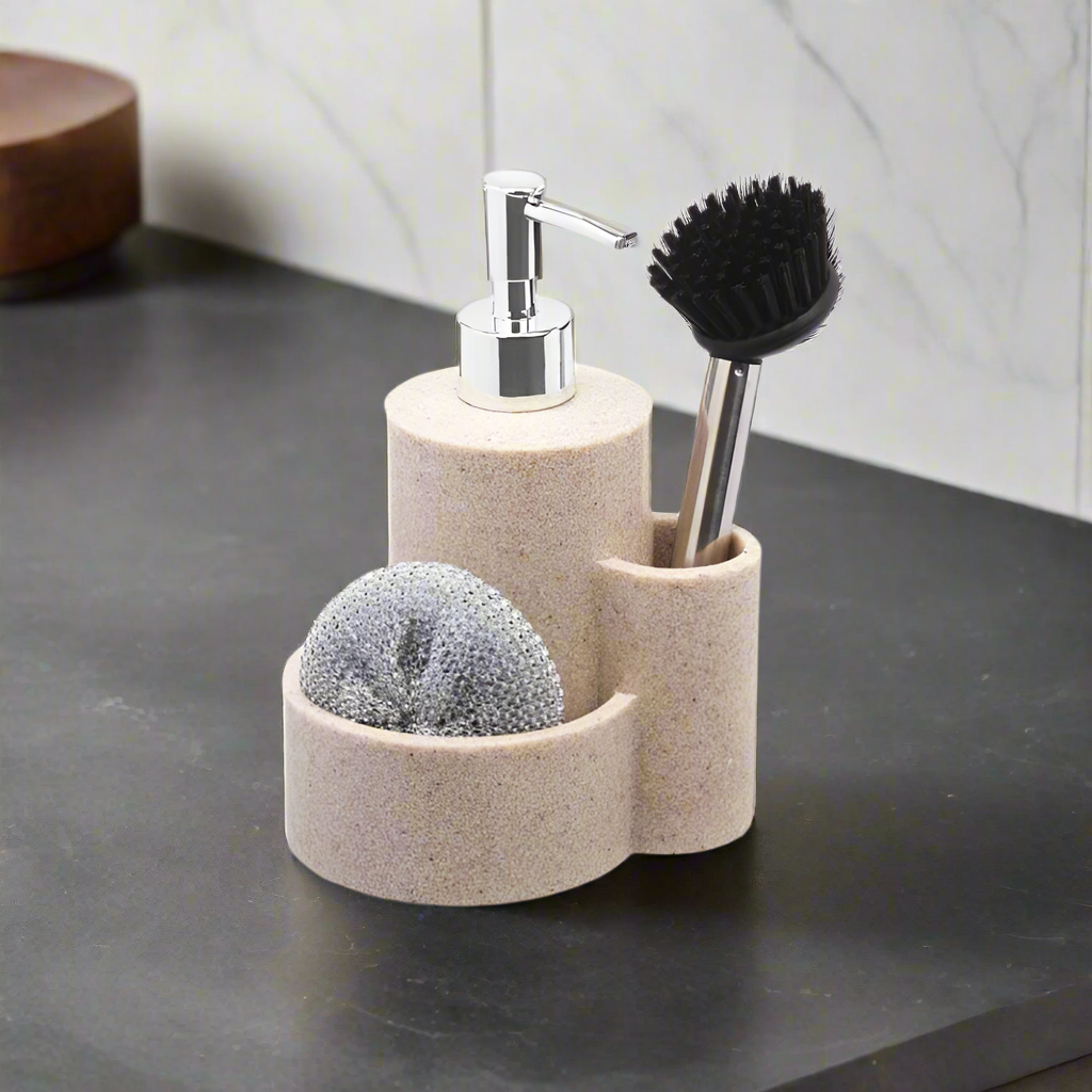 Natural Stone Resin Dispenser Scouring Pad Brush