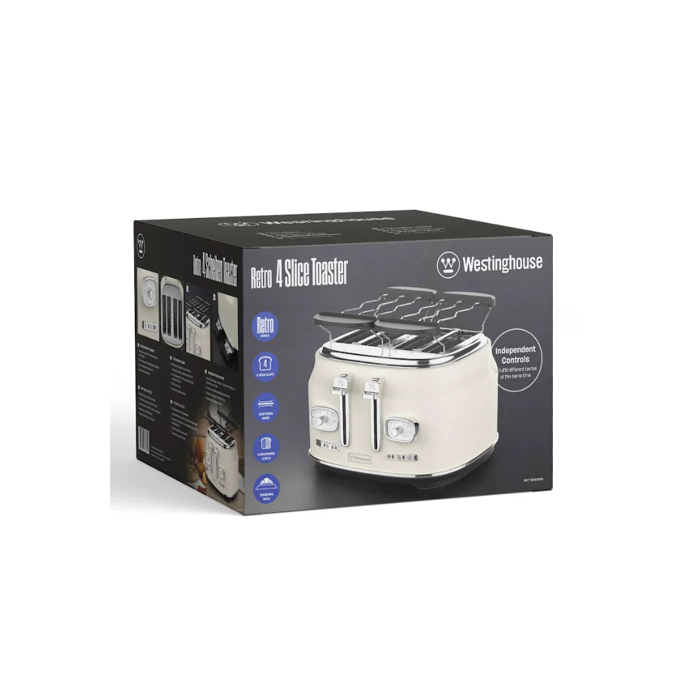 Westinghouse Retro 4 Slice Toaster White