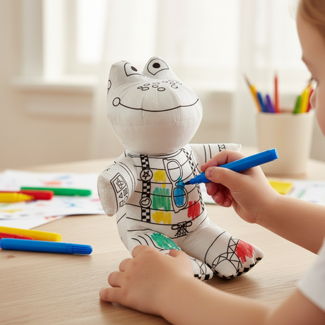 Frog Teddy to Paint With Marker