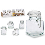 Glass Pot With Lid 90ml (Set of 5)
