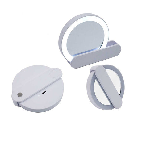 Abs Travel Mirror With Led and USB Cable