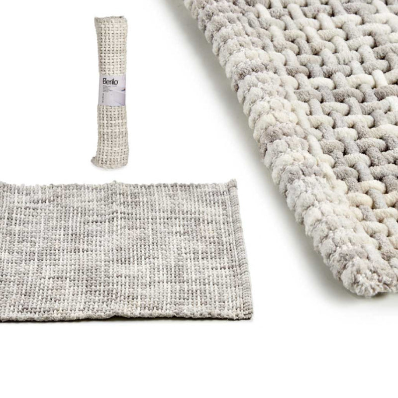 Grey Knitted Carpet 50 x 80cm