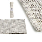 Grey Knitted Carpet 50 x 80cm