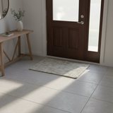 Grey Knitted Bath Mat 50 x 80cm