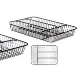 Metal Cutlery Tray 4 Compartments Black