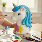 Small Painting Money Box Unicorn Form