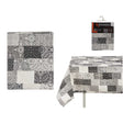 Grey Tiles Stain Resist Canvas Table Cloth