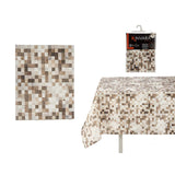 Beige Square Stain Resist Canvas Table Cloth