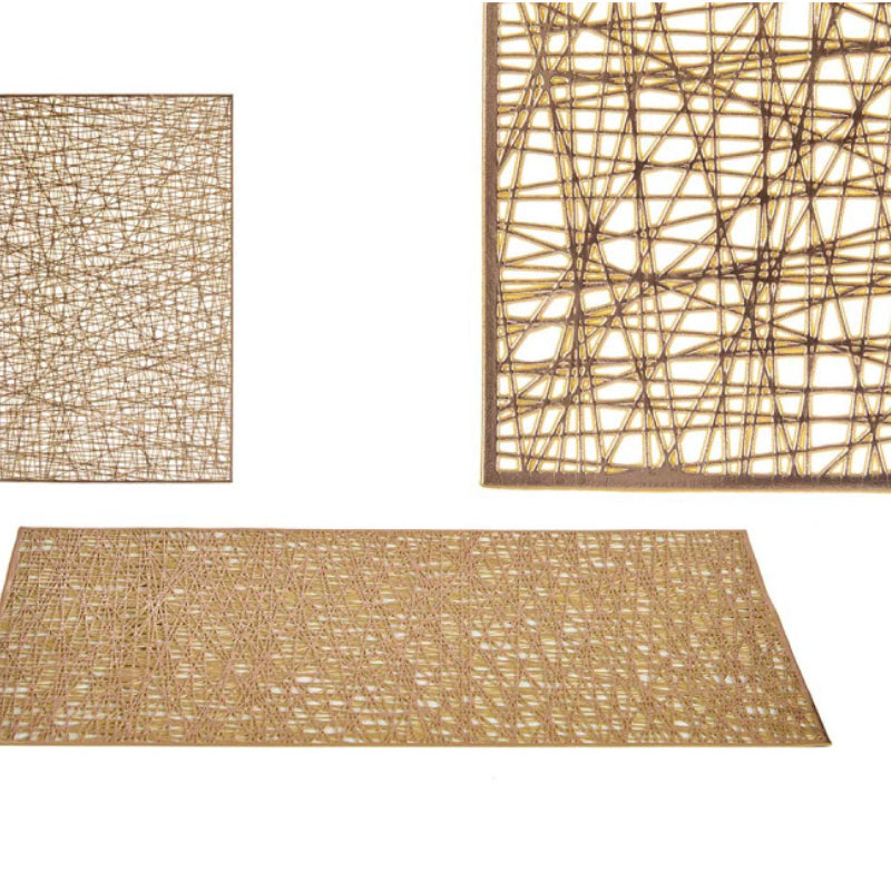 Golden Plastic Rectangular Table Cloth