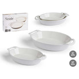 Baking Plates With Open Handles Set of 2