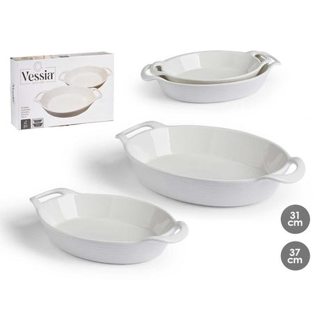 Baking Plates With Open Handles Set of 2