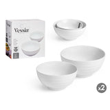 Big and Small Serving Bowl Set White