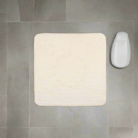 Anti-Slip Bath Mat Rubber Beige Small