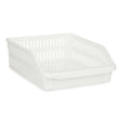 Wide Low Fridge Organizer White
