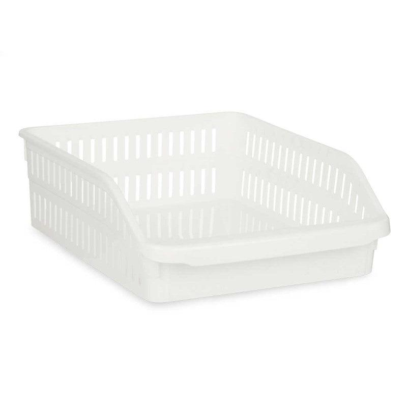 Wide Low Fridge Organizer White
