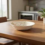 Porcelain Serving Bowl 21cm Gold