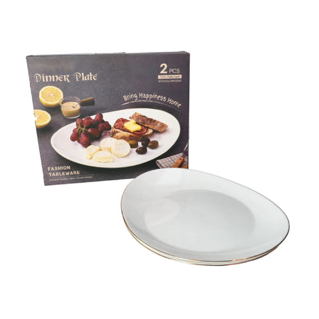 Dinner Serving Plate 12" White (2pcs Set)
