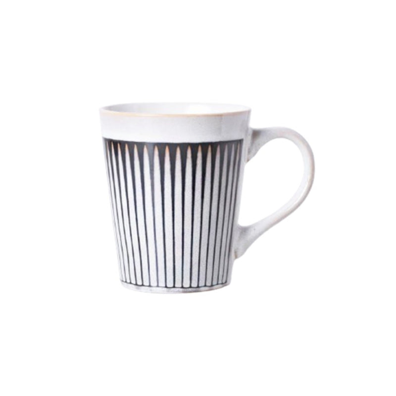 Porcelain Serving Coffee Mug 400ml White & Black