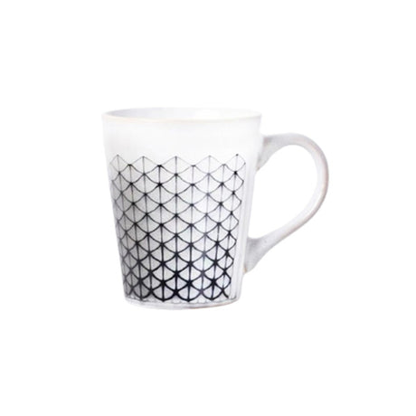Porcelain Serving Coffee Mug 400ml White & Black