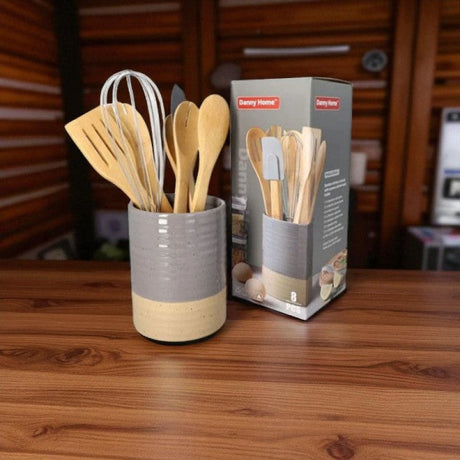 Cooking Spoon (Set of 8pcs) Grey