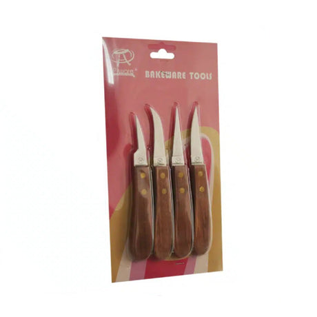 Carving Multipurpose Cutter Wooden Handle (Set of 4pcs)