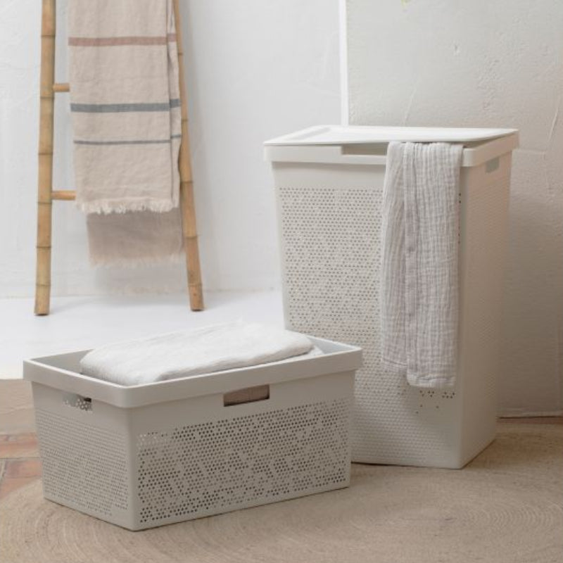 Laundry Basket Bohol Sky White 40L