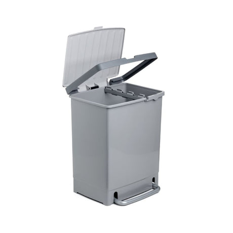 Recycling Bin 25L With Separator Grey