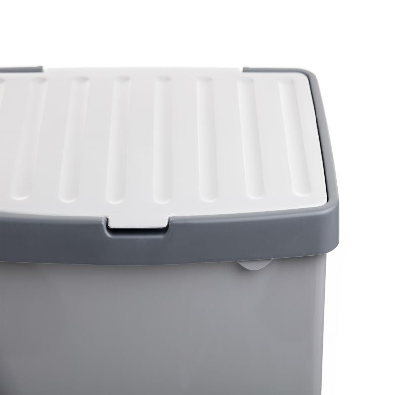 Recycling Bin 25L With Separator Grey